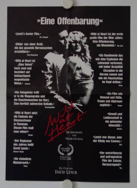 Wild at Heart original release german halfsheet movie poster